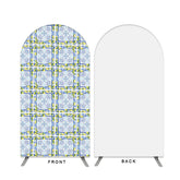 Lofaris Boho Theme Blue And Yellow Birthday Double Sided Arch Backdrop